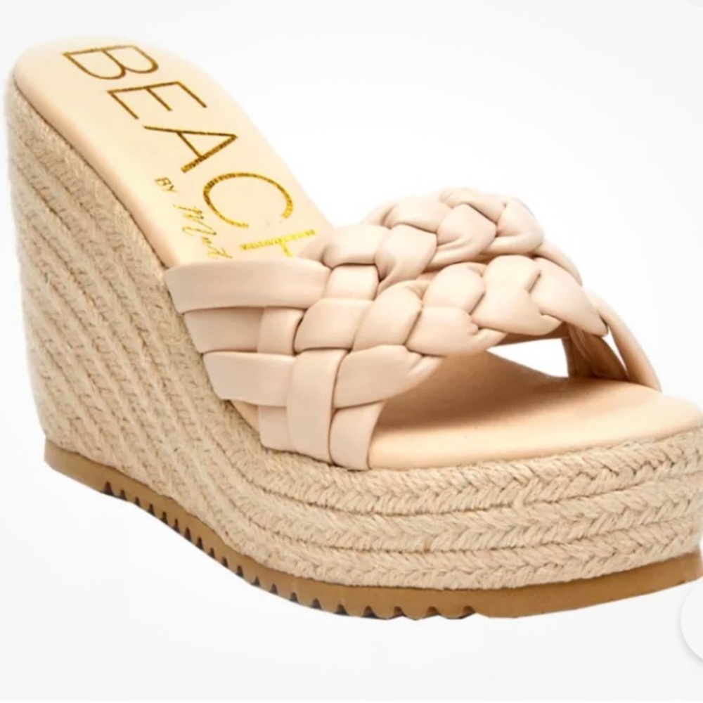 NWT Matisse Sasha Wedge Sandal in Natural